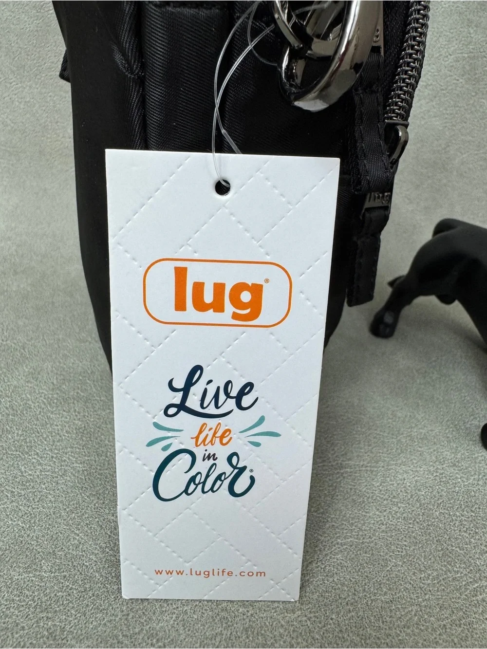 lug Black Compact Crossbody Messenger Pouch